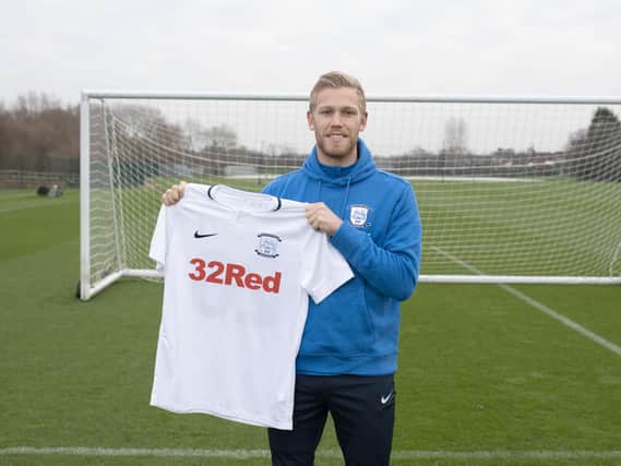 Jayden Stockley gets used to his new surroundings. Picture: Ian Robinson/PNEFC
