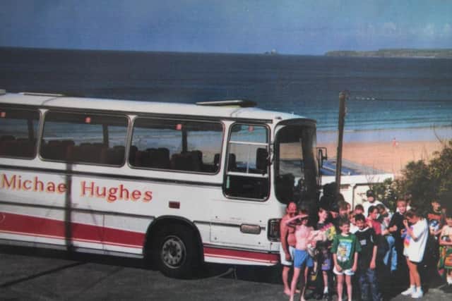A flashback to the bus when it was used on school trips to Penzance, Cornwall
