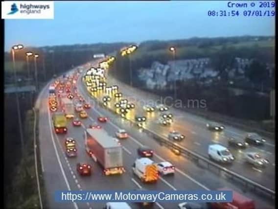The crash has affected traffic on the M6 northbound near Leyland.