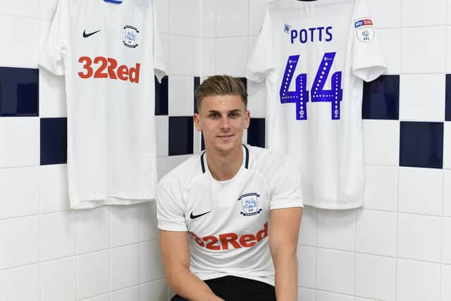 Brad Potts gets used to his new surroundings at Deepdale