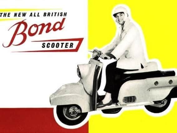 The Bond P1 Scooter was made at Sharps Commercials, Ribbleton Lane, Preston. Picture courtesy of Preston Digital Archive