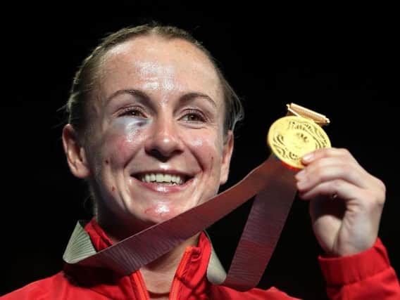 Lisa Whiteside after winning Commonwealth Games gold
