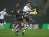 Brad Potts in the thick of the action on his Preston North End debut against Swansea