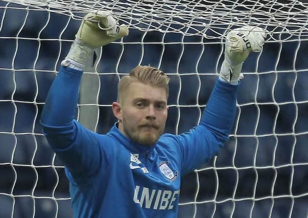 New Preston keeper Connor Ripley during the warm-up ahead of Saturday's 1-1 draw with Swansea