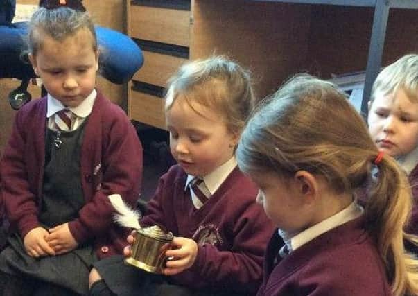 Winmarleigh CE Primary school pupils had a chance to see Florence Nightingale's inkwell