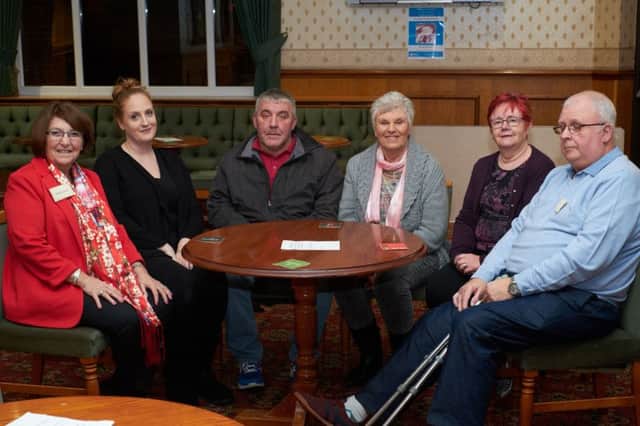 Friends for You bereavement group 
at St Joseph's Social Club, Harpers Lane, Chorley. Tony Iddon is far right.