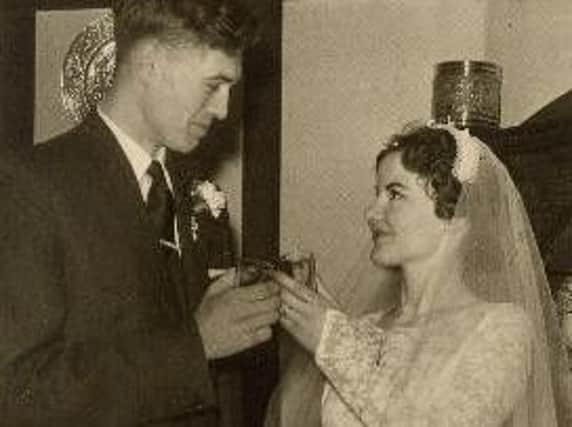 Jim and Marjorie Marsden, of Leyland, on their wedding day in 1959.