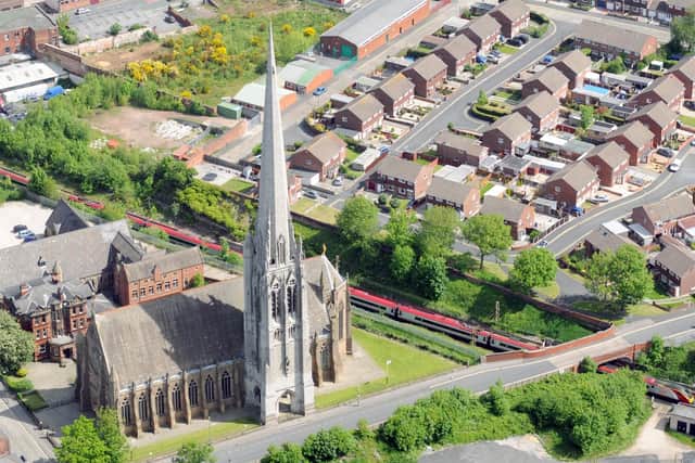 StWalburges Church spire in Preston