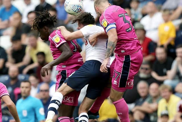 Preston's Alan Browne battles with Queens Park Rangers' Eberechi Eze (left) and Toni Leistner during the game at Deepdale earlier in the season