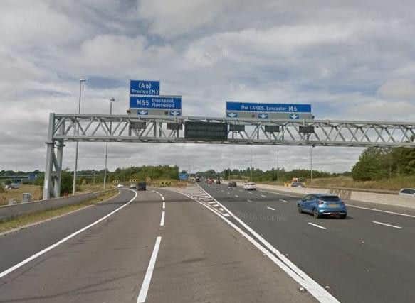 The Broughton Interchange link roads from the M6 to the M55