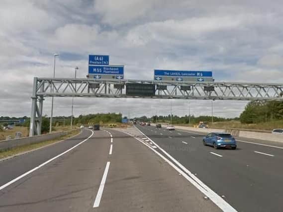 The Broughton Interchange link roads from the M6 to the M55