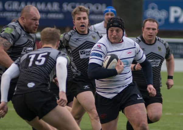 Action from Hoppers victory over Otley (photo: Mike Craig)