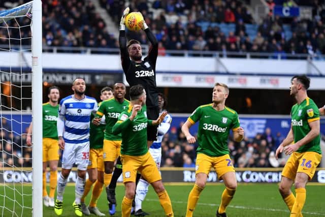 PNE keeper Declan Rudd in command at Loftus Road (photo: Getty Images)