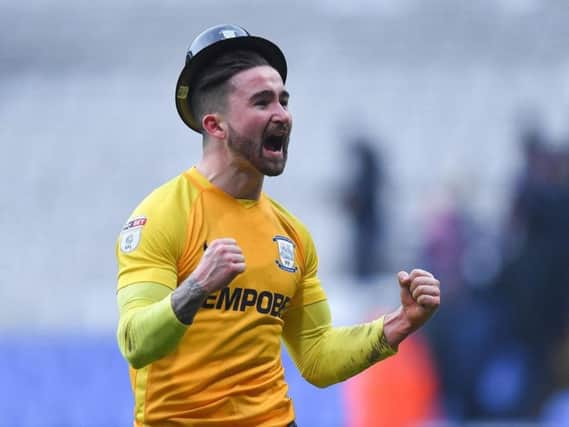 Sean Maguire celebrates scoring at Bolton on Gentry Day last year