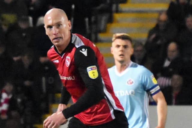 Kevin Ellison scored Morecambe's goal in their defeat to Stevenage last time out