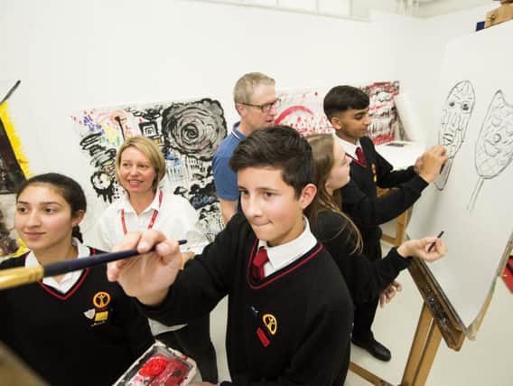 Corpus Christi pupils try out the new Saturday art club