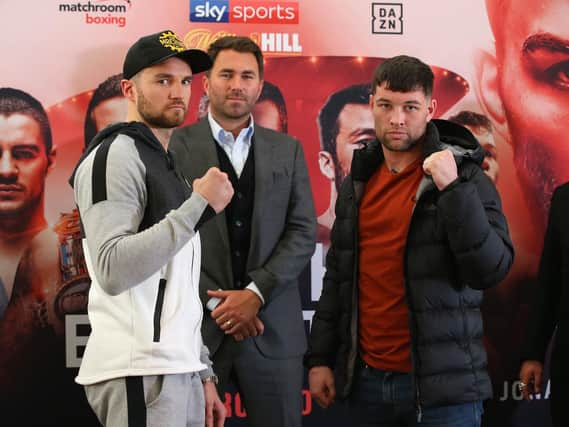 Anthony Fowler and Scott Fitzgerald at Wednesday's press conference in Liverpool. Picture: Getty Images