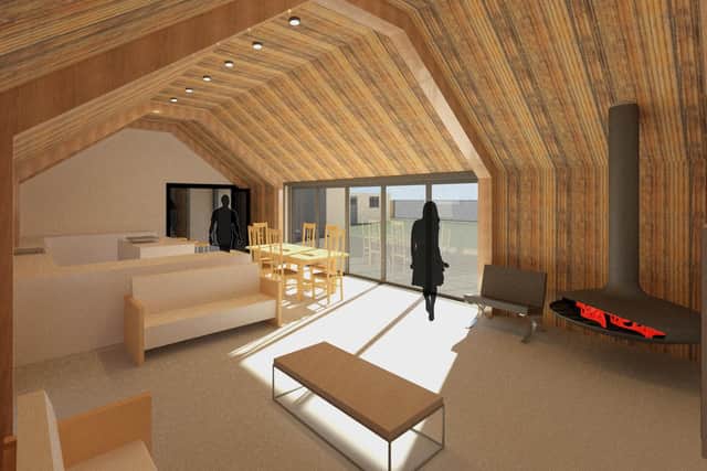 An interior of the eco-friendly homes designed by Studio John Bridge