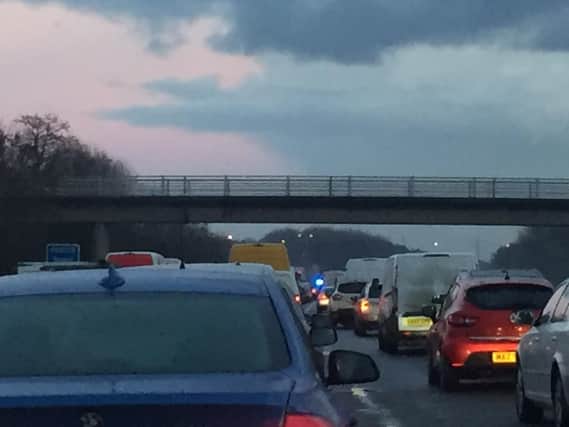 Traffic on the M55 this evening