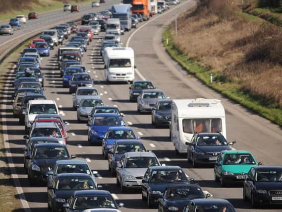 Drivers are advised that delays are building on the M57