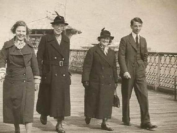 Preston suffragette Edith Rigby, second left, with fellow suffragette Eleanor Beatrice Higgginson, third from left. Both women spent time in Holloway Prison