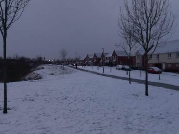 Morning snow in Buckshaw Village