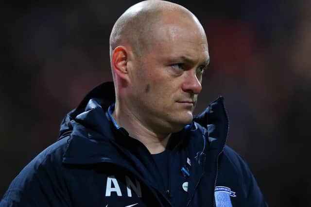 Alex Neil looks on during the game against Derby at Deepdale on Friday night. Picture: Getty Images