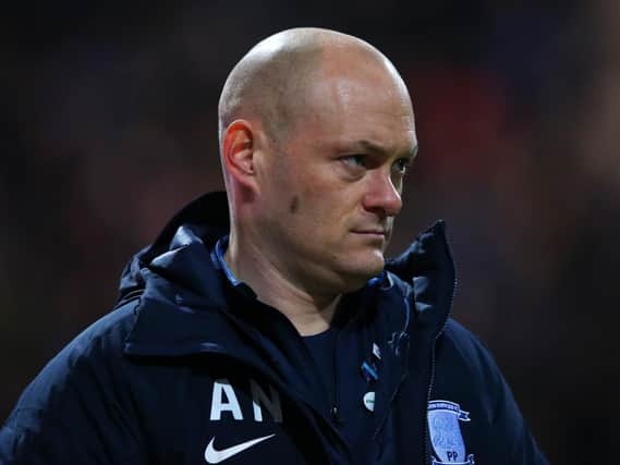 Alex Neil looks on during the game against Derby at Deepdale on Friday night. Picture: Getty Images