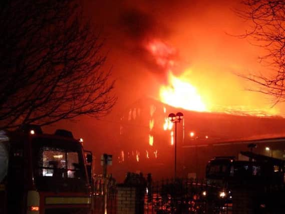 A huge fire has engulfed a warehouse in Market Street, Adlington, near Chorley on February 4.