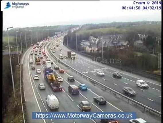 The M6 is struggling under heavy congestion this morning (February 4).