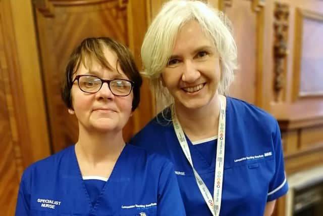 Julie Sala and Pauline Callagher, specialist MND nurses at the Royal Preston Hospital