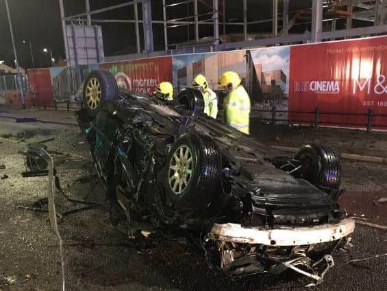 The crash happened in Clifford Street, Chorley, close to the new Market Walk development.