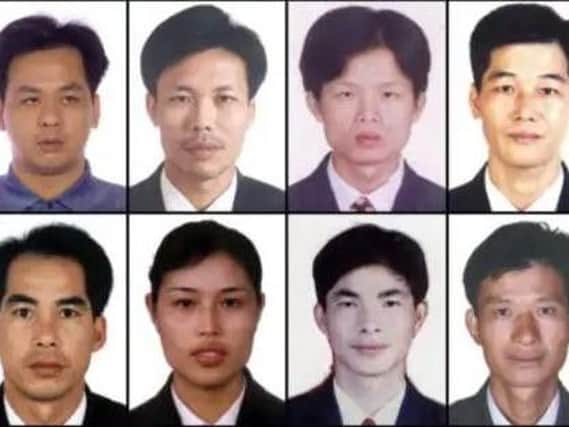 The Chinese cocklers who died in Morecambe Bay. Photo by Lancashire Police.