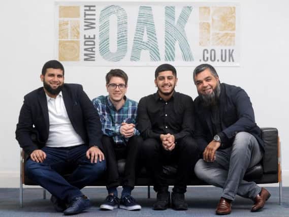 Made With Oak based at The Watermark in Preston. From left, Maaz Umar, James Hodge, Saif Dar and Nadeem Rajani.