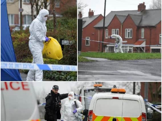 The scene of the murder investigation in Village Drive, off Pope Lane, Ribbleton on February 7.