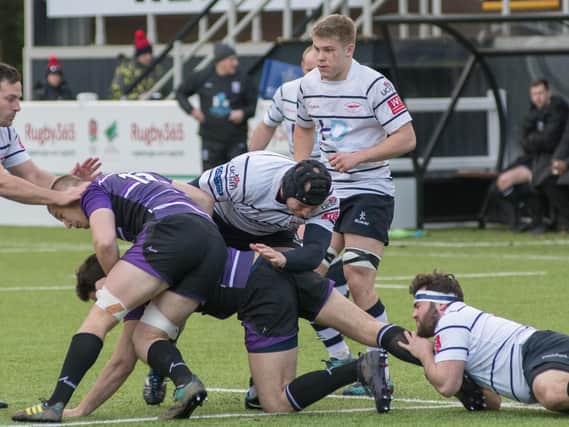 Match action from Preston Grasshoppers win over Leicester Lions 
Photo:Mike Craig
