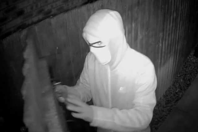 The CCTV captured one of the men entering down a side gate