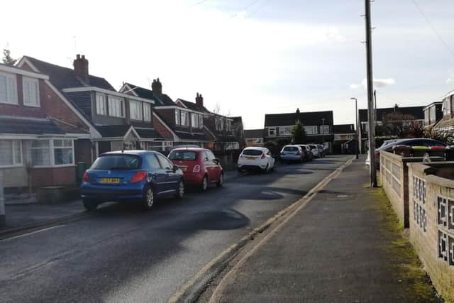 Gatesgarth Avenue, where there are no limits on parking along one side of the road.