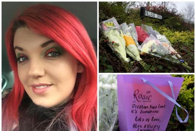 Floral tributes left to Rosie Darbyshire near to where her body was found