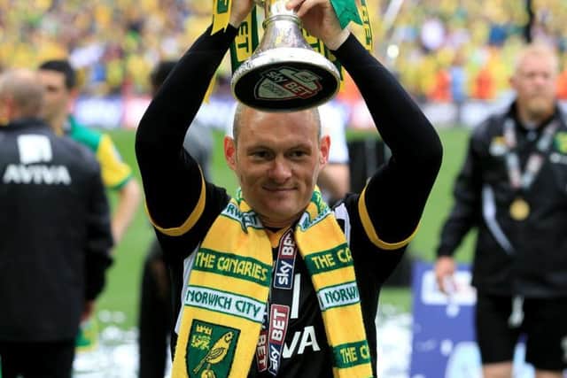 Alex Neil after winning thye Championship play-off final with Norwich in May 2015