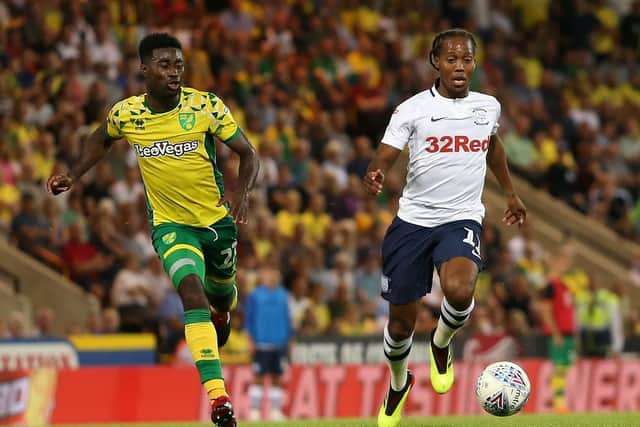 Daniel Johnson in action during the game between the sides at Carrow Road earlier in the season