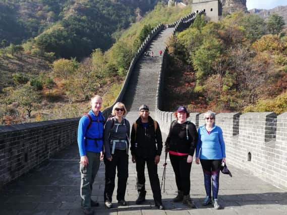 Dan Hill and other volunteers who took part in the Great Wall of China trek for Rosemere