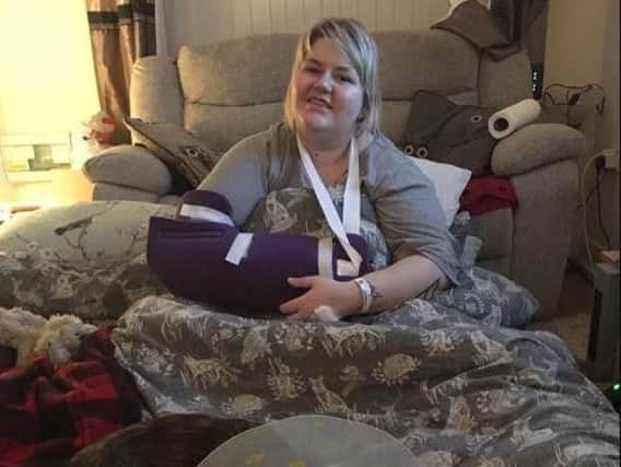 Gemma Potts, from Leyland, was attacked by a Staffy near her home on Sunday, January 26. She suffered biting to her hands and wrists.