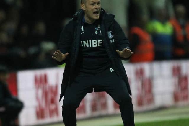 Alex Neil dishes out instructions at Deepdale on Wednesday night