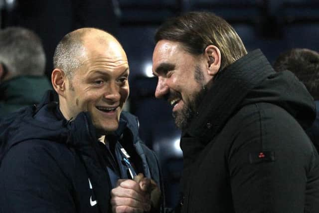 Alex Neil and Daniel Farke shake hands pre-match