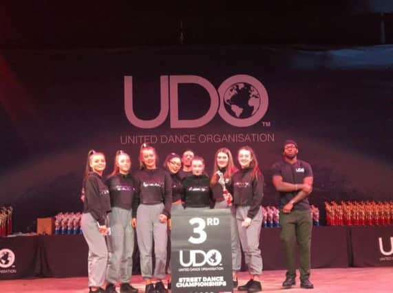 Sparkle Dance Studio's under 18s team, The Demigods, took third place at the UDO Street Dance.