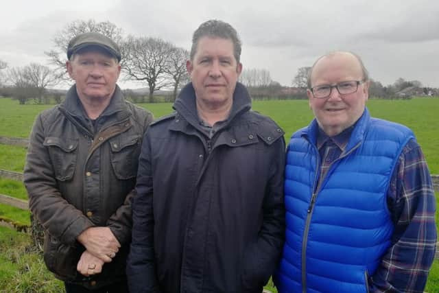 (L-R) Martin Topping, Tom Nuttall and Peter Carter - part of the Brindle Road Action Group