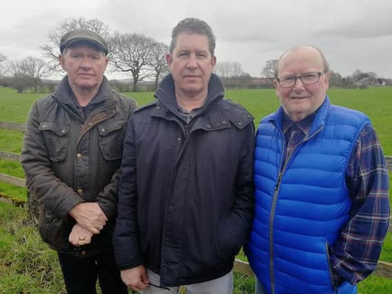 (L-R) Martin Topping, Tom Nuttall and Peter Carter - part of the Brindle Road Action Group