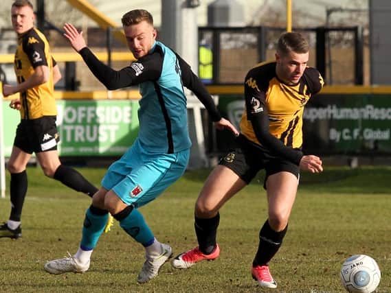 Elliot Newby in action for Chorley at Southport