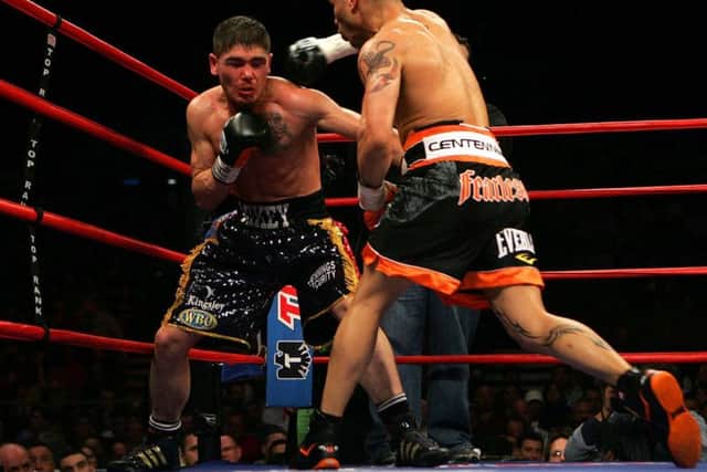 The Chorley favourite looks for a way out of the corner at Madison Square Garden. Picture: Getty Images